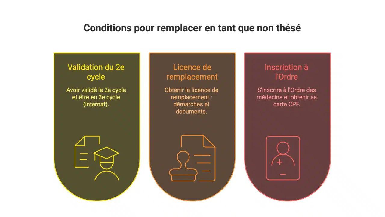 Les conditions pour remplacer en tant que non thésé